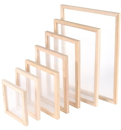 SYUTBOU 7 Stück Papier Schöpfen, Schöpfrahmen Papierschöpfrahmen Set, Papierherstellung Werkzeuge für Papierherstellung und Handwerk