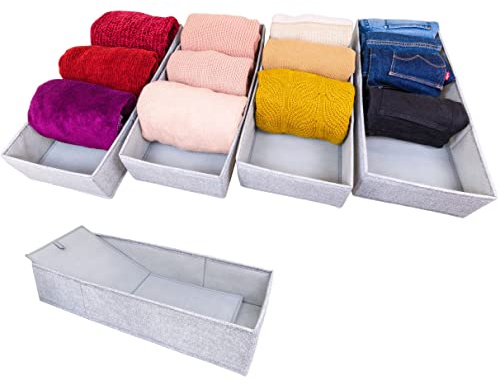 SIMPLE JOY® PAX100 FileFolding Box passgenau Premium PAX Organizer, 4Fach | Perfekt für IKEA PAX 100x58cm ✓Bewährte Marktführer-Qualität ✓Social-Media-Hit ✓Stabil ✓Schadstoffgeprüft ✓DE-Familienbetrieb