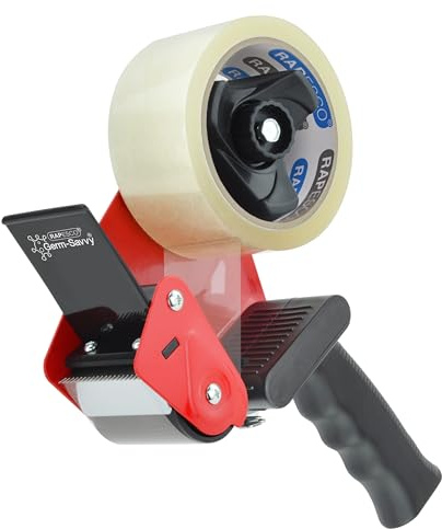 RAPESCO 1790 Klebeband Handabroller 960 mit 1 Klaren Packband | Germ-Savvy Antibakterieller Schutz