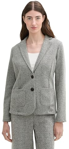 Tom Tailor Damen 1043871 Bouclé Blazer mit Taschen