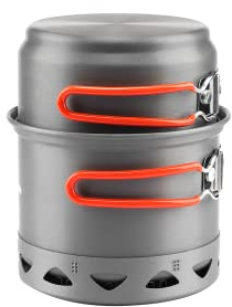 Fire-Maple Camping Topfschüssel Faltbares Backpacking Kochset Töpfe für 1 Person Ultraleichtes Outdoor Single Kochgeschirr (FMC-217)