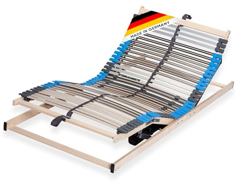 CubeSleep Pure ECO 7-Zonen Motor-Lattenrost mit elektrischer Verstellung | 42 Federleisten | Kopf- und Fußteil verstellbar (90 x 200 cm)