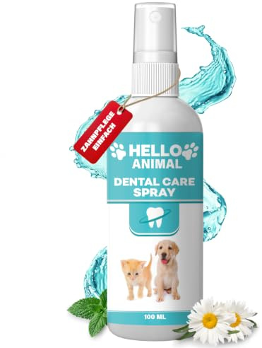 NEU: HelloAnimal® DENTAL SPRAY für Hunde und Katzen | Zahnsteinentferner auch für Zwischenräume - Zahnreinigung und Zahnpflege – Dentalspray für Mundgeruch