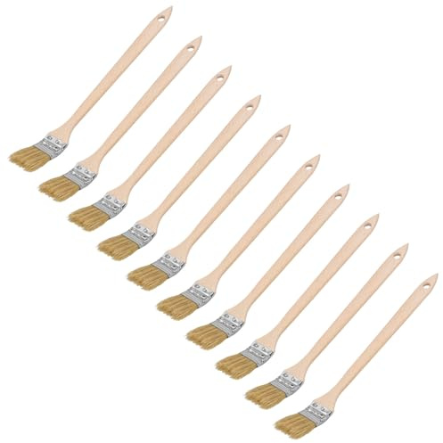 KOTARBAU® 10er Set Heizkörperpinsel 36 mm Winkelpinsel Lasurpinsel Lackierpinsel Malerpinsel Holzpinsel für Schwer Zugängliche Stellen