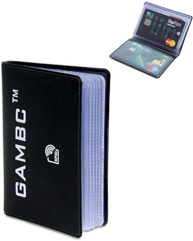 Kartenetui GAMBC® - kreditkartenetui RFID Schutz - Scheckkartenetui - Ec Karten Etui - Ausweistasche - Credit Card Holder - Aus halbfestem Kunststoff für 8 Karten