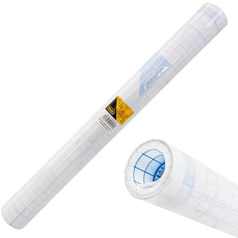 Idena 20169 - Buchfolie selbstklebend transparent, 10 m x 45 cm, Buchumschlag aus Kunststoff