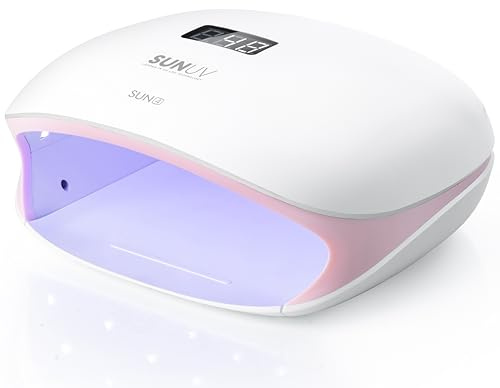 SUNUV UV LED Lampe für Gelnägel LED Nageltrockner mit 4 Timer LCD Anzeige Infrarot Sensor und doppelte Geschwindigkeit Härten Rose