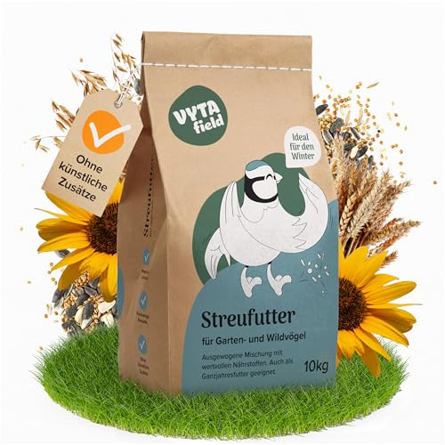 VYTAfield® Wildvogelfutter | Vogelfutter Wildvögel ganzjährig 10kg | Streufutter für Wildvögel | Ganzjahresfutter für Garten- & Wildvogel | Meisenfutter | Ohne künstliche Zusätze | Made in Austria