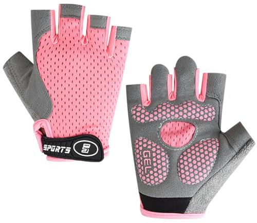 Colexy Kinder-Sporthandschuhe, rutschfeste, Atmungsaktive Handschuhe, Handflächenschutz, Eisseide, Elastisches Mesh, Geeignet zum Radfahren, Spielen, Rollschuhlaufen und für Andere Sportarten