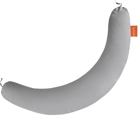 sleepling Stillkissen 40 x 190 cm, Baby Schwangerschaftskissen, Seitenschläferkissen, langes Lagerungskissen, Mikrofaser Bezug, Waschbar, Oeko-TEX 100, grau
