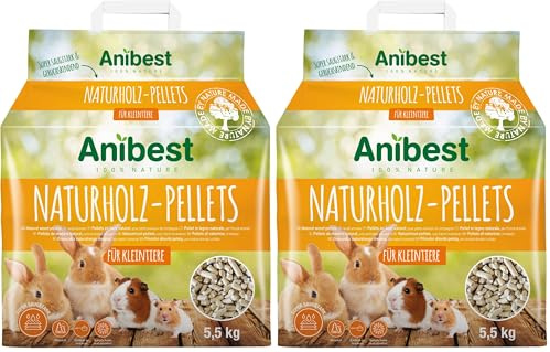 Anibest Kleintierpellets 5.5 kg (10 l) (Packung mit 2)