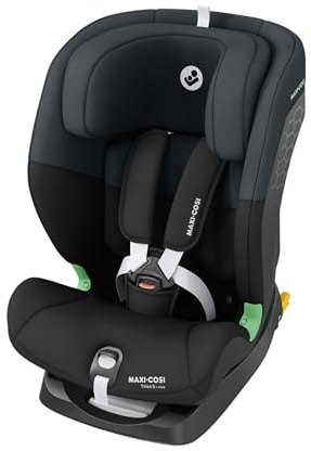Maxi-Cosi Titan S i-Size, Mitwachsender Kindersitz, 15Monate–12Jahre (76–150cm), ISOFIX Kindersitz Auto, 5 Sitzpositionen, 13 Kopfstützenstufen, G-CELL-Schutz, 5-Punkt-Sicherheitsgurt, Tonal Black