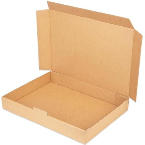 Maxibriefkartons 350x250x50 mm braun MB-5 DIN A4 B4 DHL Post (50 Stück) | Für Deutsche Post DHL Warensendung Büchersendung Maxibrief Karton Faltschachtel stabil Versandkarton