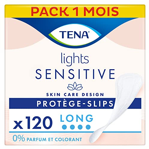 TENA Lights Long Liner, 120 Inkontinenzeinlagen (20 x 6 Packungen) für Frauen mit empfindlicher Haut, atmungsaktives und geruchsneutrales Innenfutter für leichte Blasenschwäche und Inkontinenz