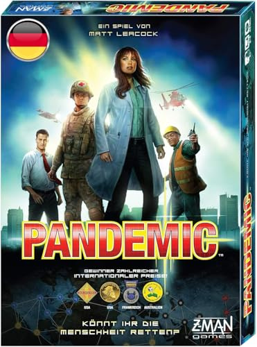 ZMan, UNbox Now, Pandemic, Grundspiel, Kennerspiel, Nominiert zum Spiel des Jahres 2009, 2-4 Spieler, Ab 8+ Jahren, 45+ Minuten, Deutsch