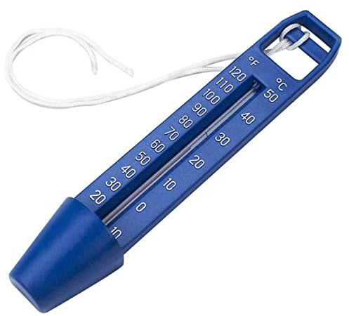 Pool Thermometer schwimmendes skaliertes Wasserthermometer mit Tragbarer 0-50 ℃ Temperaturmesser wasserdichtes Messgerät mit Lanyard für Schwimmbäder Spa Hot Tub Aquariumteich