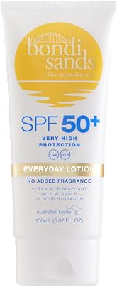 Bondi Sands SPF 50+ Fragrance Free Face Sunscreen Lotion, wasserfeste Sonnencreme