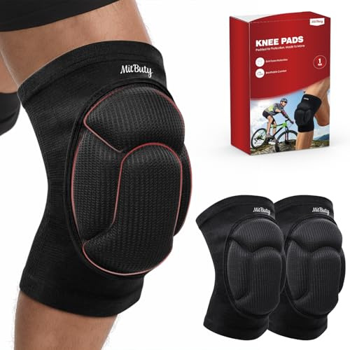 MitButy Knieschoner für Arbeiten, Garten, Tanzen, Volleyball, Handball & beim Knien – 1 Paar dick gepolsterte Schaumstoff-Knieschützer für Männer, Frauen & Kinder – Kniepolster für Arbeit & Sport