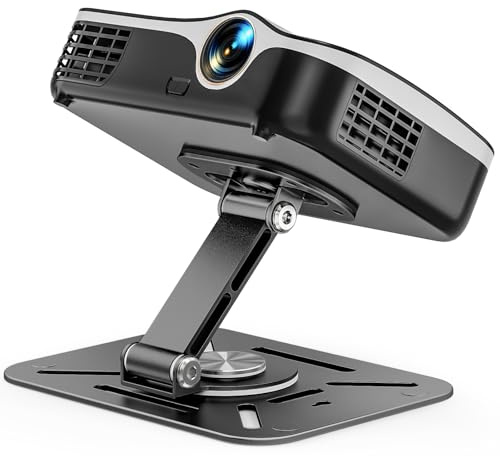 Desktop Beamer Ständer, 360° Drehbare Projektor Halterung mit 1/4 Gewinde | Projektor Wand Decken Halterung Kompatibel mit den Meisten Projektor, Projektorhalterung für Heimkino, Spielzimmer, Büro
