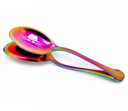 Musikalische Rhythmuslöffel aus Edelstahl – Professionelles Percussion Instrument 19 cm | Handgefertigte Rhythmuslöffel für Kinder & Erwachsene | Authentischer Klang | Hergestellt von Jim Cruise