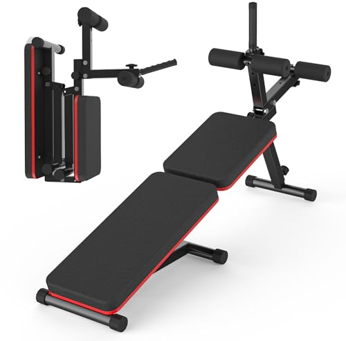 Schräg- und Flachbank, zusammenklappbar, mehrstufig einstellbar, Ganzkörpertraining, 660 lbs/300 kg Tragkraft