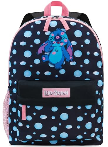 Disney Stitch Schulrucksack Teenager, Mädchen Schulranzen 40cm, Verstellbar Schule Reisetasche, Sport, Urlaub, Einschulung Geschenk