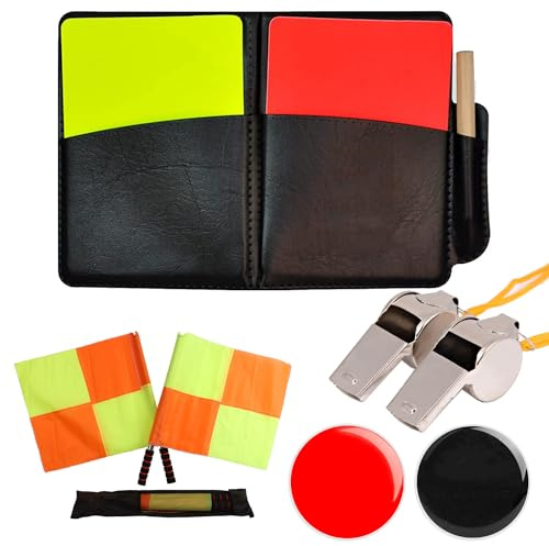 NAMIS Schiedsrichter Set, Schiedsrichter Karten Fußball Set, Fußball Schiedsrichter Karten Set Schiedsrichter Pfeifen Set für fußballspiel, Trainer