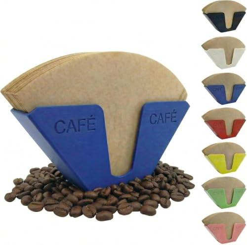 R-Satz Shop Kaffeefilterhalter Ständer für Kaffeefilter Aufbewahrung Wandhalter Papierfilter (Blau)