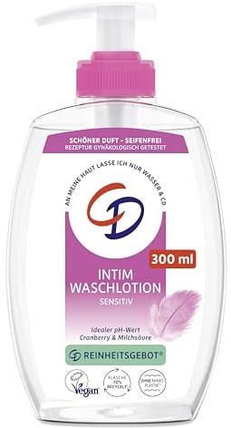 CD Wohlfühl Intim Waschlotion | 300 ml | Lotion zur milden Reinigung des Intimbereichs | mit Cranberry-Extrakt & Milchsäure | seifenfreie Körperpflege | dezenter Duft | vegan