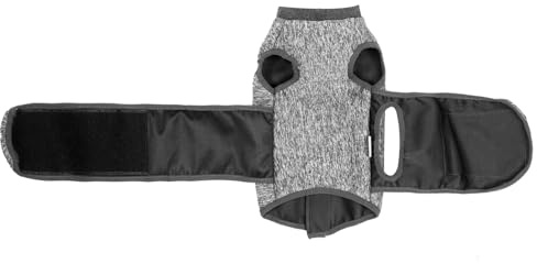 YolieraArt Hunde-Angstjacke, Beruhigungsweste, Donnerjacke für Katzen und Hunde, Angstzustände, beruhigende Wickeljacke, gewichtete Angstzustände, beruhigende Weste für Haustiere (Grau, Größe S)