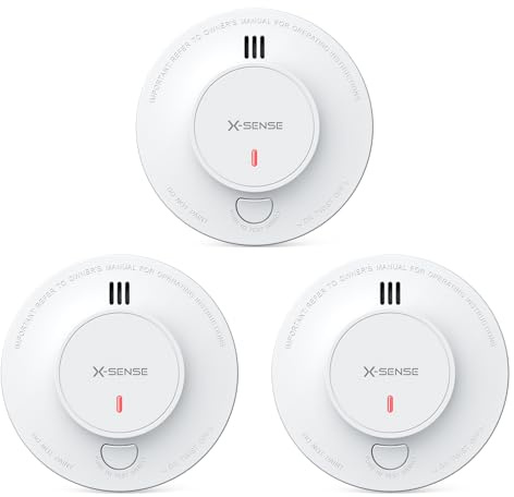X-Sense Smart Rauchmelder ohne Basisstation, SD19-MN, 3 Stück | TÜV Rheinland zertifiziert; Funkvernetzung; App-Steuerung; Home Assistant kompatibel; photoelektrischer Sensor