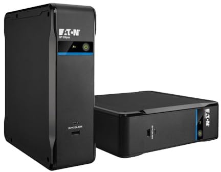 Eaton Ellipse 3P 700UD USV – Off-Line – 700VA/420W – DIN-Stecker – USB Typ A & C (3 Batterie + Überspannungsschutz, 1 nur Überspannungsschutz, Abschaltsoftware) (3P700UD)