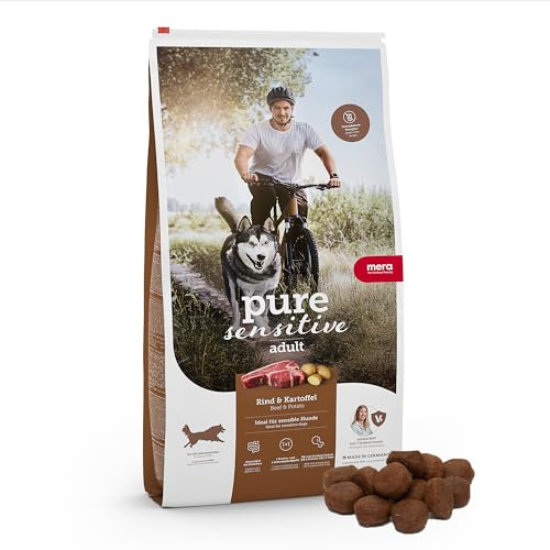 MERA Pure Sensitive Rind & Kartoffel 12,5kg getreidefreies Hundefutter | Rezeptur hoher Fleischanteil, verträglich, magenschonend, sensible Hunde