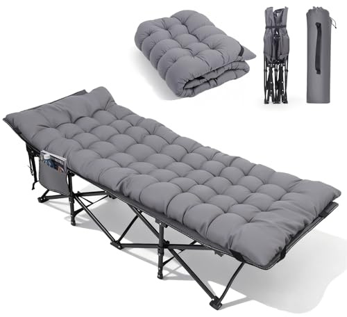 Sekey Feldbett Klappbar XXL, 190 x 71 x 35 cm überbreit, Campingbett inkl. Matratze, verstärkte Stahlrohre und hochwertiges Oxford-Gewebe – ideal als Gästebett für Garten und Camping