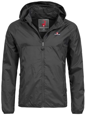 Höhenhorn 25F1-3 Rigi Herren Regen Jacke Outdoor Rain Freizeitjacke Schwarz Gr L