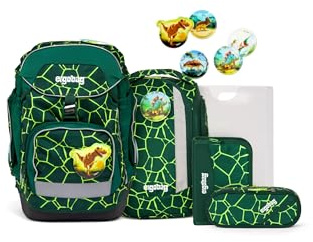 ergobag Pack Set ergonomischer Schulrucksack, Vorgänger-Kollektion, flexibel 6-teilig 1.Klasse Grundschule