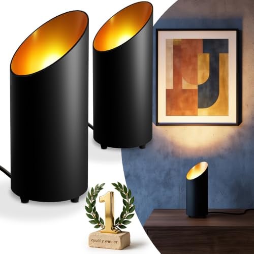 charlique® Uplight Spot, 2er Set, schwarz, LED Bodenstrahler, indirektes Licht