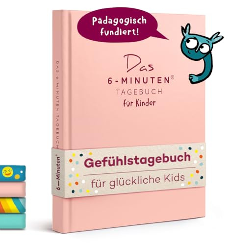 6-Minuten® Gefühlstagebuch Kinder 6–12 Jahre – Gefühle verstehen, Selbstbewusstsein & Achtsamkeit aufbauen – Tagebuch Mädchen und Jungs – Gefühle Buch