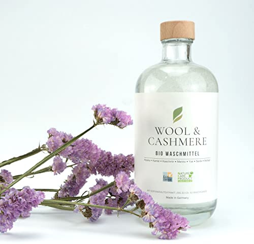 PASCUALI Bio Wollwaschmittel 500 ml - VEGAN - Bis zu 50 Waschgänge - Wool & Cashmere Konzentrat - Feinwaschmittel für Hand- und Maschinenwäsche - Flüssigwaschmittel für empfindliche Wäsche