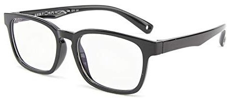 Suertree Anti Blaulicht Brille Kinder Blaulichtfilter Gläser für Computer,TV,Online-Unterricht Brillengestell black