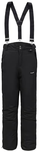 BenBoy Damen Skihose Schneehose Wasserdicht Warm Gefüttert Abnehmbaren | Softshellhose Hosenträgerhose mit Verstellbarer Latzhose Outdoorhose Winddicht Snowboardhose Winter