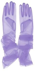 Hoseirty Lange Damen-Handschuhe aus Tüll, für Hochzeit, Party, Braut, 69,8 cm, Ellenbogenlänge, Vintage, durchscheinend, für Teeparty, Abend, Abschlussball, Opernparty, lavendel, Elbow Length