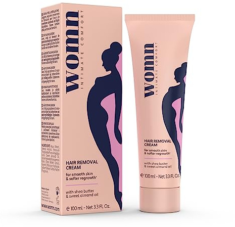 womn Intimate Comfort HAARENTFERNUNGSCREME – Enthaarungscreme für Bikinizone und Achselhöhlen, 100 ml