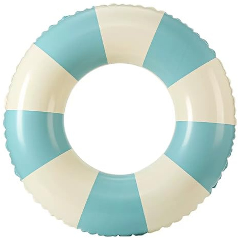 Schwimmreifen Schwimmring Erwachsene Retro-Stil Aufblasbare Schwimmreifen Lustiges Pool Float Spielzeug Schwimm Schwimmbecken Float für Badespaß Sommerpool Strandparty Wasseraktivitäten (blau)
