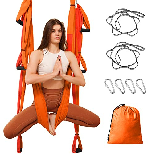 Leogreen Yoga-Hängematte, Schaukel, Yoga, Inversions-Hängematte, für Yoga, Anti-Schwerkraft, Nylon Taffetas, Kapazität 300 kg