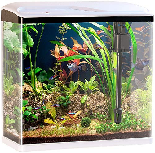 Sweetypet Aquarien Komplettsets: Nano-Aquarium-Komplett-Set mit LED-Beleuchtung, Pumpe & Filter, 40 l (Nano Aquarium Komplettset, Zubehör, Licht)