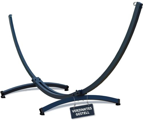 Potenza Verzinkter Tytan Gestell Outdoor Hängemattengestell XXL 370cm, bis 350kg I Gestell für Hängematten, Rahmen aus Stahl wetterfest