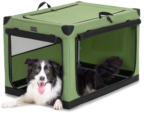 Petsfit Travel Pet Home, Innen- und Außenkiste für Large Dog Green 90cm x 60cm x 59cm