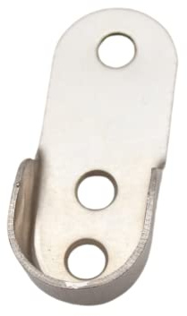 DOJA Barcelona | Halterung für Kleiderstange | Pack 10 | Schrankrohrlager 45x18x11mm | U Form Design | Kleiderstangenhalter | Kleiderstangenhalterung, Duschvorhang Stangen, Gardinenstange