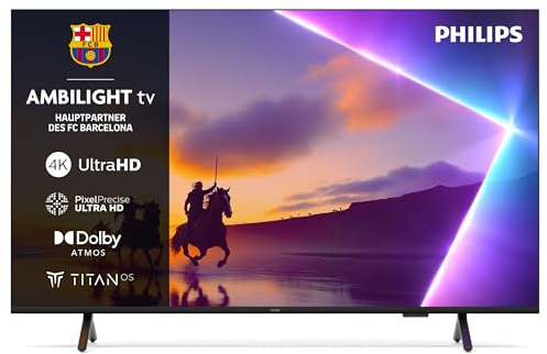 PHILIPS Ambilight 43PUS8500 4K LED Smart TV - 43 Zoll Display mit Pixel Precise Ultra HD, Titan OS, Dolby Vision und Dolby Atmos Sound